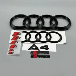 Audi-A4-Emblem-Kit-Sline-Edition-Blanksvart