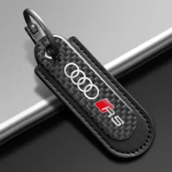 Audi-RS-Nyckelring-Kolfiber-Läder