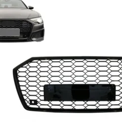 Audi-A6-C8-Grill-RS6-Design-Blanksvart-2018+