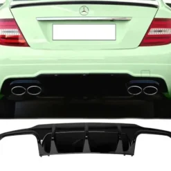 Mercedes-W204-Diffuser-C-Klass-AMG-2012-2014-blanksvart