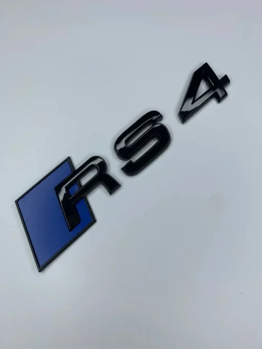 Audi RS4 Emblem Baklucka Blå