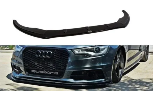 Audi-A6-C7-Frontläpp-S-Line-C7-Maxton-Design-Gloss-Black