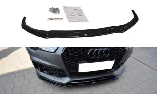 Audi-A7-Front-Splitter-RS7-Facelift-Maxton-Design-Gloss-Black