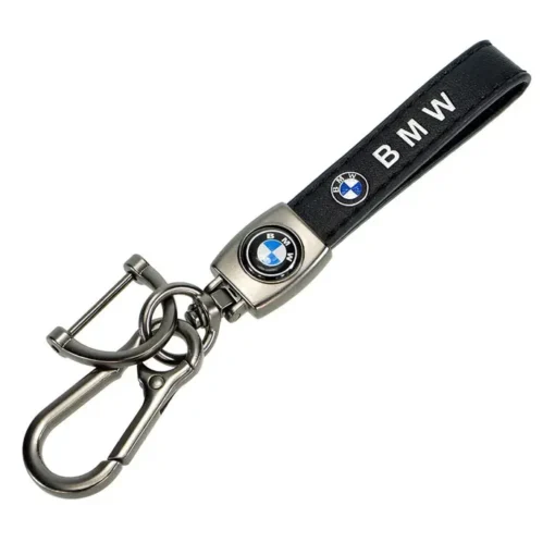 BMW-Nyckelring-Läder-Premium-Svart