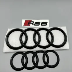 Audi-RS6-Emblem-Ringar-Svarta