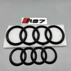 Audi-RS7-Emblem-Ringar-Svarta