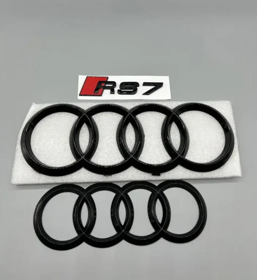 Audi-RS7-Emblem-Ringar-Svarta