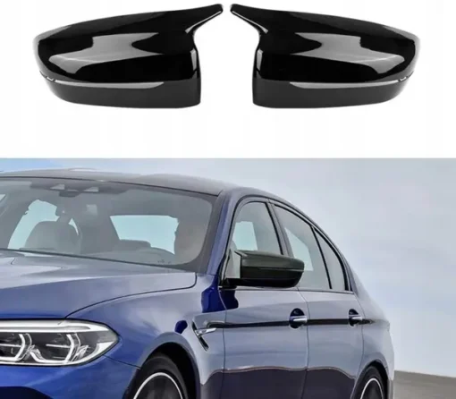 BMW G30 G31 M5 G32 G11 G12 svarta spegelkåpor – ersätter original, passar 5-serie 2017–2023