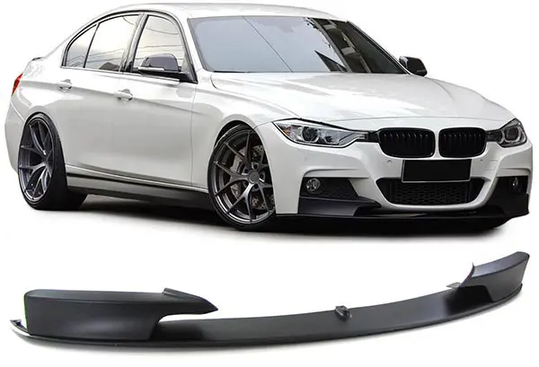 Mattsvart frontläpp till BMW F30/F31 – sportig M Performance-stil med perfekt passform och aggressiv look.