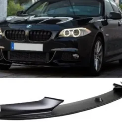 Mattsvart M Performance frontläpp till BMW F10/F11 – Förstärkt modell för perfekt passform och sportigt utseende.
