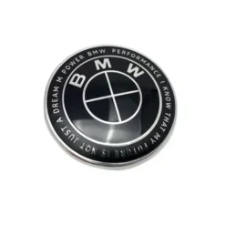 BMW emblem helsvart 50-årsjubileum – 82 mm fram och 74 mm bak för sportig look
