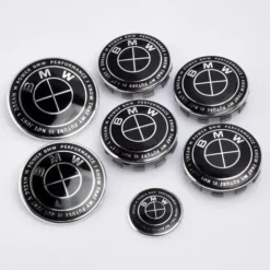 BMW emblem helsvart 7-pack – 50-årsjubileum för huv, baklucka och navkapslar