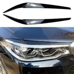 Stilrena ögonlock i blanksvart finish till BMW 5-serien G30/G31. Ger fronten ett sportigt och aggressivt M-look-utseende.