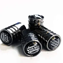 Kromade ventilhattar med Volvo-logo – 4-pack för bildäck