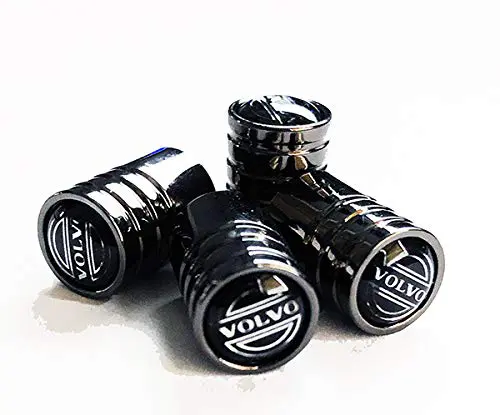 Kromade ventilhattar med Volvo-logo – 4-pack för bildäck