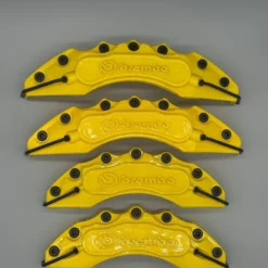 Bromsokskydd Brembo style gula 4-pack – sportig design för bilen