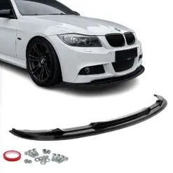 Blanksvart frontläpp till BMW E90 och E91 M Sport 08–12 som ger bilen en lägre, bredare och mer aggressiv front med stilren OEM+ känsla.