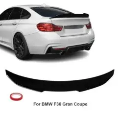 Blanksvart PSM Style spoilervinge till BMW 4-serie F36 Gran Coupé – elegant och sportig bakprofil.