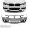 M Sport frontstötfångare utan PDC monterad på BMW 3-serie F30/F31 som ger bilen en sportigare och mer aggressiv front.