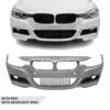 M-Sport frontstötfångare monterad på BMW 3-serie F30/F31 som ger bilen en mer aggressiv och sportig frontdesign.