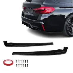 Bakre splitters för BMW F10/F11 och G30/G31 som ger bilen ett sportigt och aggressivt utseende samt förbättrar bakpartiets design.