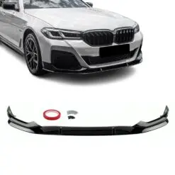 Blanksvart V2 frontläpp för BMW G30/G31 Facelift som ger bilen en aggressiv front och förbättrad aerodynamik.