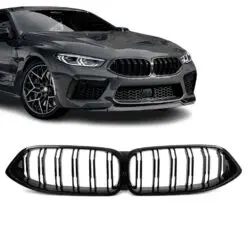 Blanksvart dubbelribb grill på BMW 8-serie G14/G15/G16 (Pre LCI) som ger en mer aggressiv och modern front.