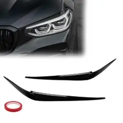 Blanksvarta ögonlock för BMW X3 G01 och X4 G02 som ger strålkastarna ett mer aggressivt och sportigt utseende.
