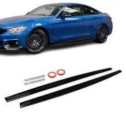 M-Performance sideskirts monterade på BMW F32/F33/F36 som ger en lägre och mer sportig profil.