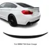 Blanksvart Performance-vinge på BMW F36 Gran Coupé som ger en sportig och exklusiv look.