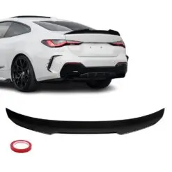 Blanksvart PSM vinge för BMW G22/G82 som ger bilen en aggressiv sportlook samt förbättrad aerodynamik och stabilitet.