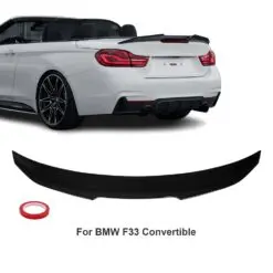 PSM Style vinge i blanksvart monterad på BMW F33 Cabriolet som ger ett sportigt och exklusivt bakparti.