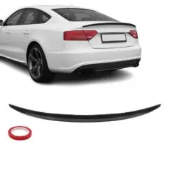 Blanksvart vinge till Audi A5 B8 Sportback 2007–2016 – ger bilen ett sportigt och exklusivt bakutseende.