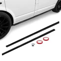 Blanksvarta Side Skirts till VW T5/T5.1/T6/T6.1
