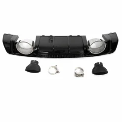Sport diffuser Audi TT 8S 2014–2018 med dubbla runda utblås och svart blank finish