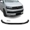 Blanksvart Sportline frontläpp till VW T6 (2015–2019) som ger bilen en sportig, stilren och aggressiv frontprofil.