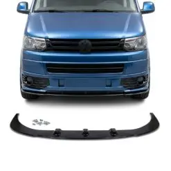Blanksvart frontläpp till VW Transporter T5.1 (2009–2014) som ger bilen en sportig, stilren och aggressiv frontdesign.