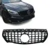 GTR grill i blanksvart för Mercedes CLA C117 (13–16) – aggressiv design inspirerad av AMG-stil.
