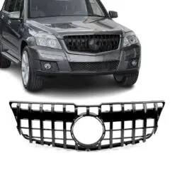 Blanksvart GTR grill till Mercedes GLK X204 (2008–2012) som ger bilen en sportig, modern och exklusiv frontdesign.