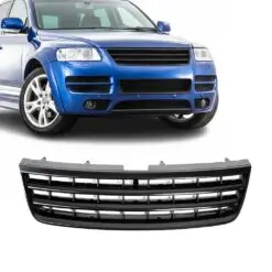 Badgeless grill till VW Touareg 7L (2002–2006) som ger bilen en clean, sportig och modern front utan emblem.