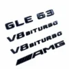 Mercedes GLE63 AMG emblem kit blanksvart för baklucka med sportig och exklusiv styling