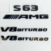 Mercedes S63 AMG emblem kit blanksvart för baklucka med sportig och exklusiv styling