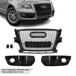 RS grill med dimljusgaller monterad på Audi Q5 8R (2009–2012) för en sportigare och mer modern front.