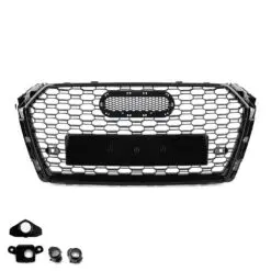 RS-look honeycomb grill till Audi A4/S4 B9 2015–2019 – ger fronten ett sportigt och exklusivt utseende.