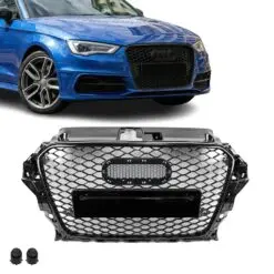 RS3-look honeycomb grill till Audi A3 8V 2012–2016 (Sedan & Hatchback) – sportigt och aggressivt utseende.