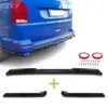 Blanksvarta baksplitters set till VW T6/T6.1 som ger bilen en sportig, stilren och aggressiv bakprofil.
