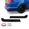 Blanksvarta baksplitters till VW T6/T6.1 som ger bilen en sportig, stilren och aggressiv bakprofil.