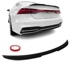 Blanksvart spoilervinge till Audi A7/S7 C8 (2019–2025) som ger bilen en sportig OEM+ look och förbättrad visuell profil bakifrån.