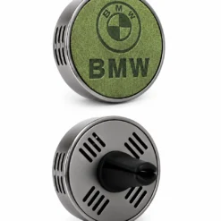 BMW bil doft aroma med logotyp i grön design för ventilationsgaller.