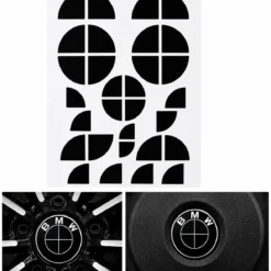 BMW klistermärken för emblem i svart – appliceras på befintliga emblem, ratt och fälgemblem för en sportig och stilren BMW-look.